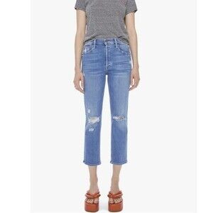 Mother Play Like a Pirate Tomcat Distressed‎ Straight Leg Jeans - 25
